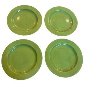Set of 4 Essential Home Salad Plates In Fiesta Green ~ 8 5/8” Vintage 2005 HTF